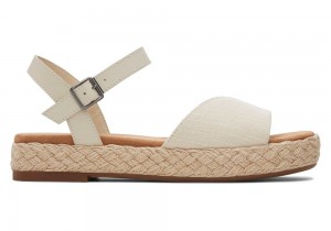 Espadryle Damskie Toms Abby Flatform Beżowe | 3612GOBVN