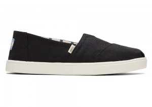 Espadryle Damskie Toms Cupsole Heritage Płócienne Czarne | 0374PUYDL