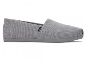 Espadryle Damskie Toms Distressed Twill Szare | 8139XEAPC