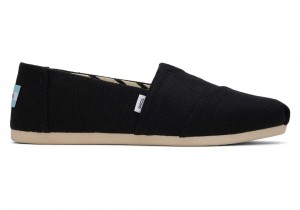 Espadryle Damskie Toms Heritage Płócienne Czarne | 2814HSTOA