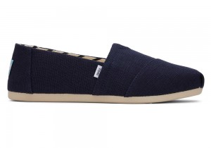 Espadryle Damskie Toms Heritage Płócienne Granatowe | 4675MQPAJ