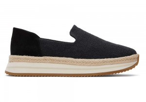 Espadryle Damskie Toms Jocelyn Tekstylne Czarne | 5976BYXRP