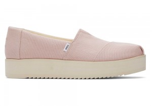 Espadryle Damskie Toms Midform Różowe | 4609EQNWC