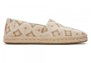 Espadryle Damskie Toms Rope 2.0 Geometric Beżowe | 9307TMPQI