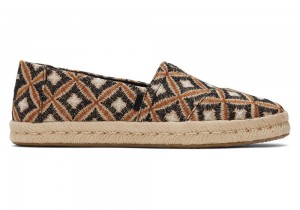 Espadryle Damskie Toms Rope 2.0 Geometric Czarne | 0897MNQXL