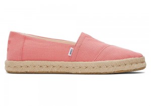 Espadryle Damskie Toms Rope 2.0 Różowe | 6513EVYKU