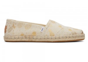 Espadryle Damskie Toms Rope Złote | 3279EOGPQ