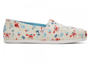 Espadryle Damskie Toms Summer Crabs Beżowe | 2870EKVAC