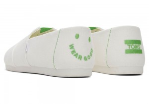 Espadryle Damskie Toms Wear Good Embroidery Białe | 2950AGSKB