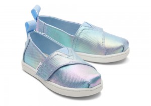 Espadryle Dziecięce Toms Iridescent Toddler Shoe Srebrne | 4163JZTUX