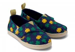 Espadryle Dziecięce Toms Lucky Shimmer Clovers Toddler Shoe Kwiaty | 3704RJDHT