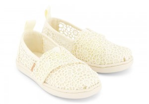 Espadryle Dziecięce Toms Moroccan Crochet Toddler Shoe Beżowe | 1496FCWRT