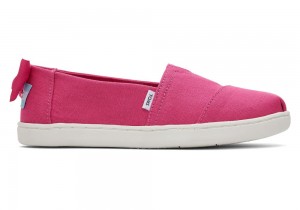 Espadryle Dziecięce Toms Youth Bow Kids Shoe Fuksja | 7169JNMBE