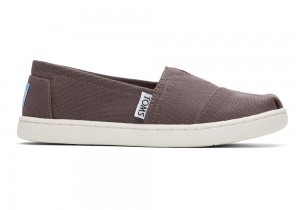 Espadryle Dziecięce Toms Youth Płócienne Kids Shoe Szare | 0546LOVTR