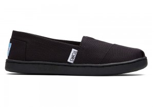 Espadryle Dziecięce Toms Youth Płócienne Kids Shoe Czarne | 4215KWNCG