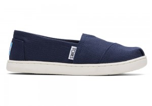 Espadryle Dziecięce Toms Youth Płócienne Kids Shoe Granatowe | 8472STHNV