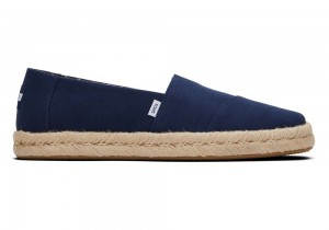 Espadryle Męskie Toms Recycled Bawełniane Rope 2.0 Granatowe | 9045TMQOY