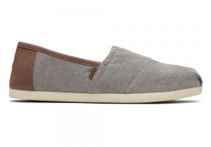 Espadryle Męskie Toms Syntetyczna Trim Szare | 7130NZGIT