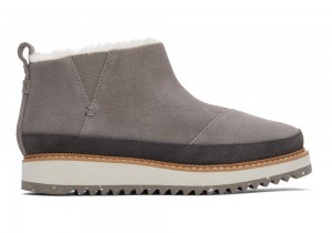 Kozaki Damskie Toms Marlo Wody Resistant Faux Fur Szare | 1625UWJXK