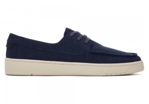 Trampki Męskie Toms TRVL LITE London Zamszowe Loafer Granatowe | 7350ZHSDI