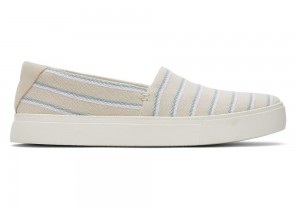 Trampki Wsuwane Damskie Toms Kameron Stripes Czarne | 3485IWVMN