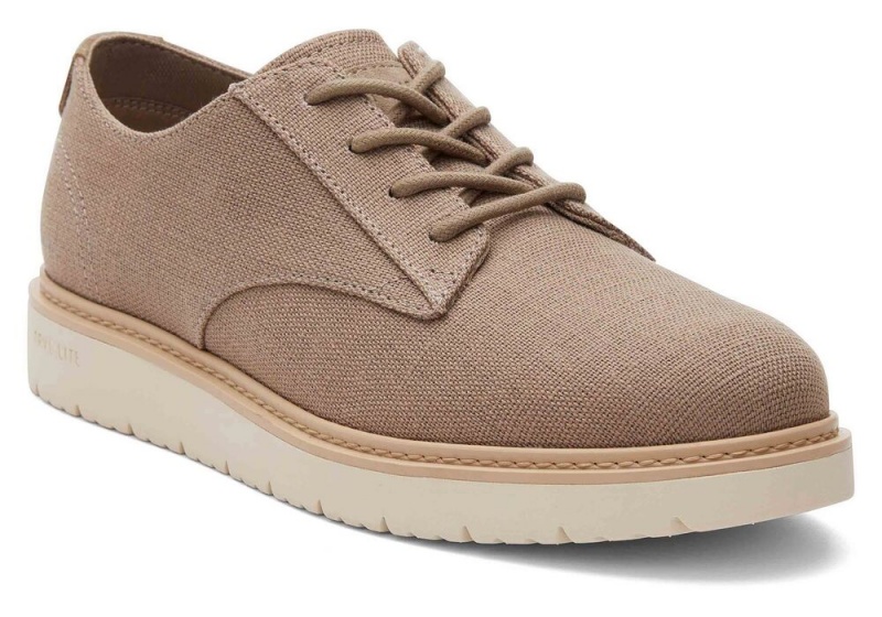 Buty Wyjściowe Męskie Toms Navi TRVL LITE Taupe Heritage Płócienne Jasny Szare | 6718ECYXS