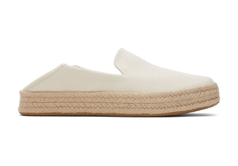 Espadryle Damskie Toms Carolina Twill Beżowe | 2147ZGLQH