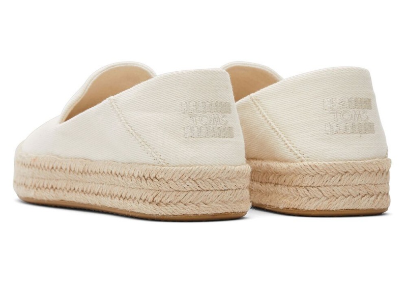 Espadryle Damskie Toms Carolina Twill Beżowe | 2147ZGLQH