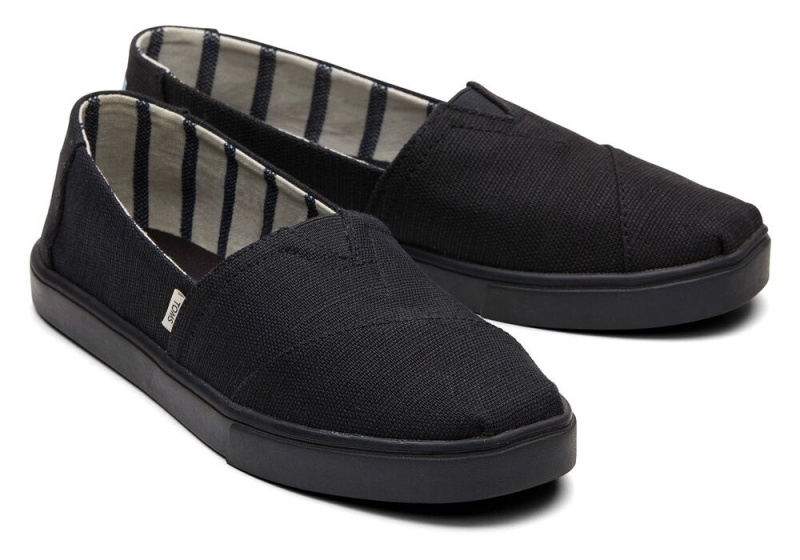 Espadryle Damskie Toms Cupsole All Heritage Płócienne Czarne | 5940AEJCB