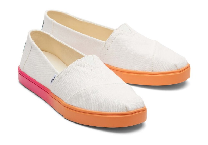 Espadryle Damskie Toms Cupsole Białe | 3140HXCZI