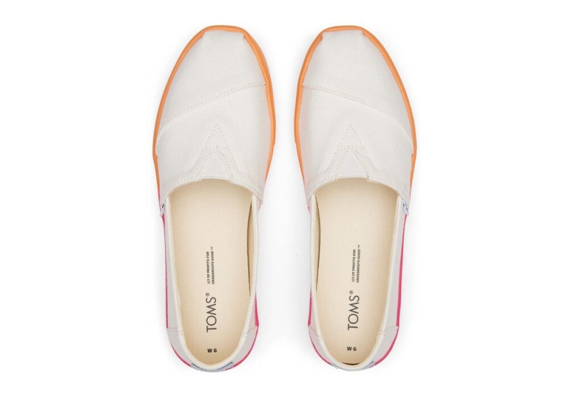 Espadryle Damskie Toms Cupsole Białe | 3140HXCZI