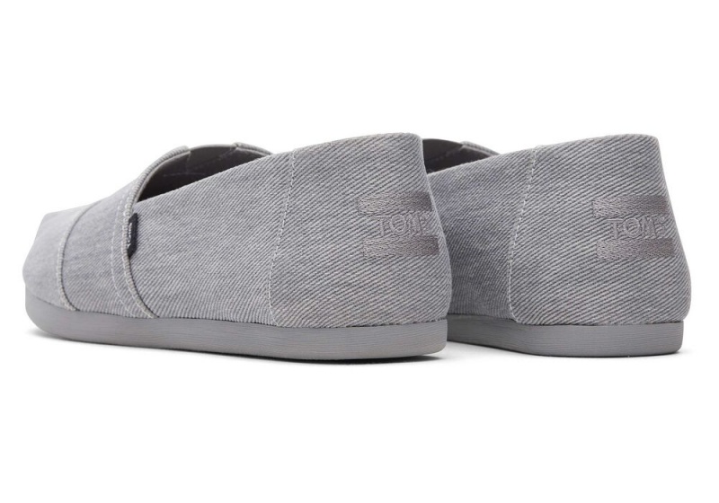 Espadryle Damskie Toms Distressed Twill Szare | 8139XEAPC