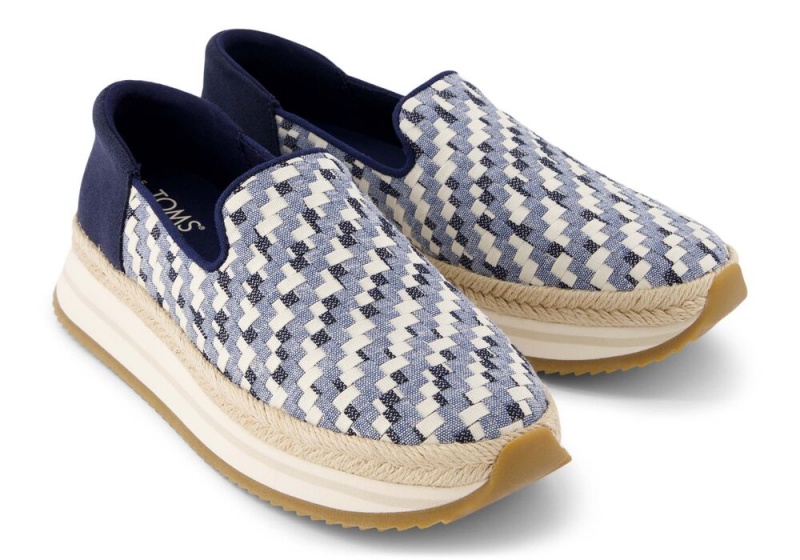 Espadryle Damskie Toms Jocelyn Denim Niebieskie | 3786QFDGJ