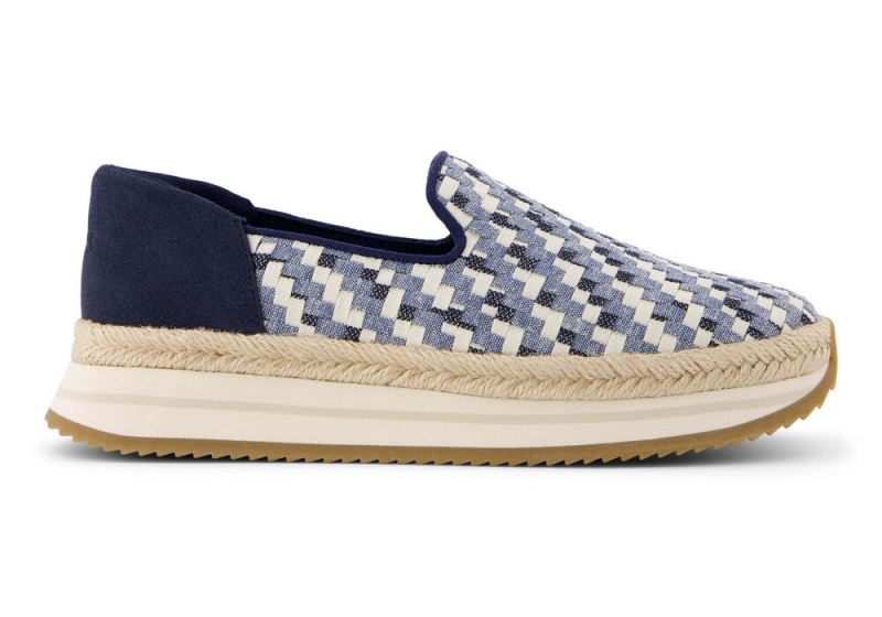 Espadryle Damskie Toms Jocelyn Denim Niebieskie | 3786QFDGJ