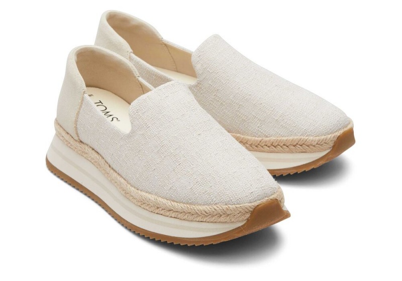 Espadryle Damskie Toms Jocelyn Tekstylne Beżowe | 2396RYNBG