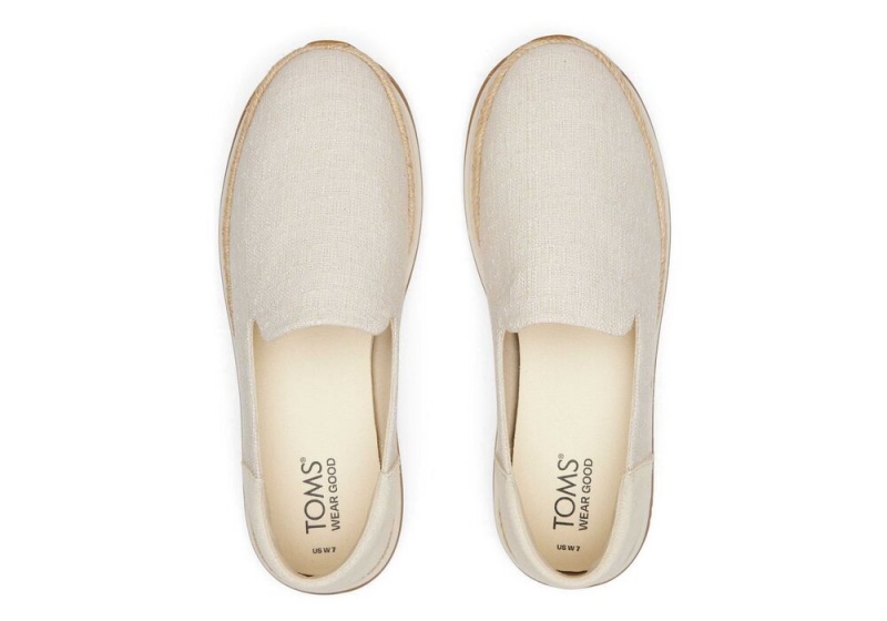 Espadryle Damskie Toms Jocelyn Tekstylne Beżowe | 2396RYNBG