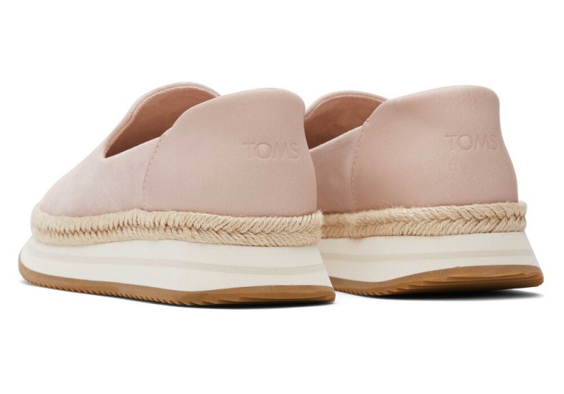 Espadryle Damskie Toms Jocelyn Zamszowe Różowe | 0892JMXZY