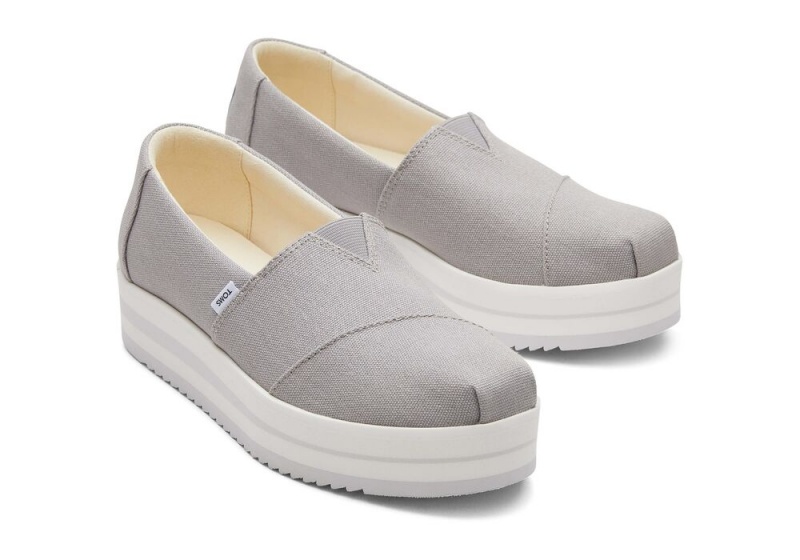 Espadryle Damskie Toms Midform Jasny Szare | 2581PDOLT