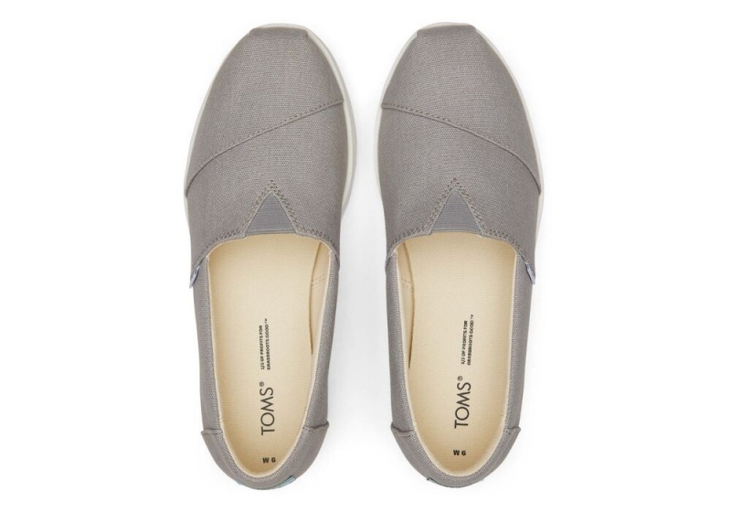 Espadryle Damskie Toms Midform Jasny Szare | 2581PDOLT