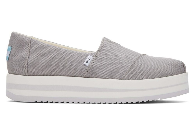 Espadryle Damskie Toms Midform Jasny Szare | 2581PDOLT