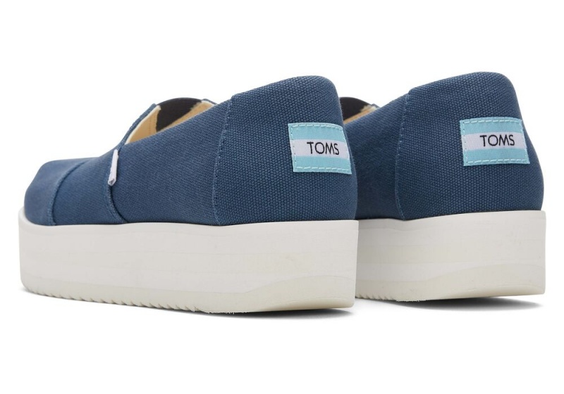 Espadryle Damskie Toms Midform Niebieskie | 6041NCELH