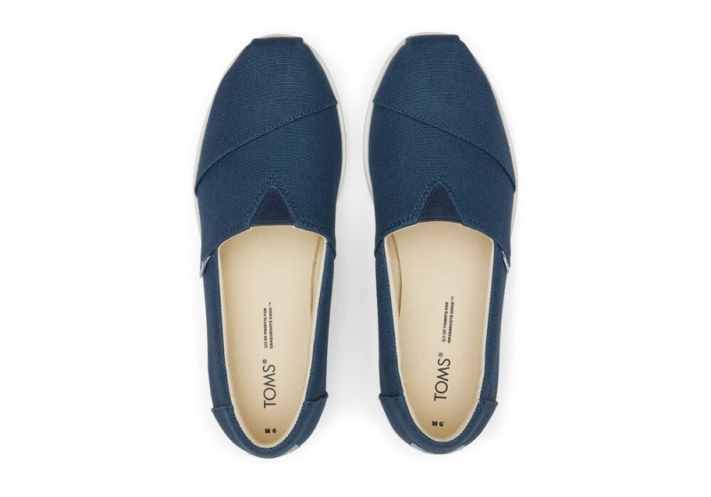 Espadryle Damskie Toms Midform Niebieskie | 6041NCELH