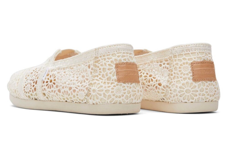 Espadryle Damskie Toms Moroccan Crochet Beżowe | 8609QJOXV