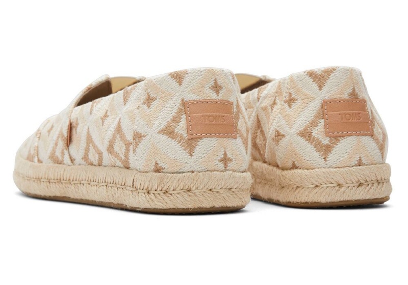 Espadryle Damskie Toms Rope 2.0 Geometric Beżowe | 9307TMPQI