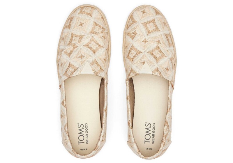 Espadryle Damskie Toms Rope 2.0 Geometric Beżowe | 9307TMPQI