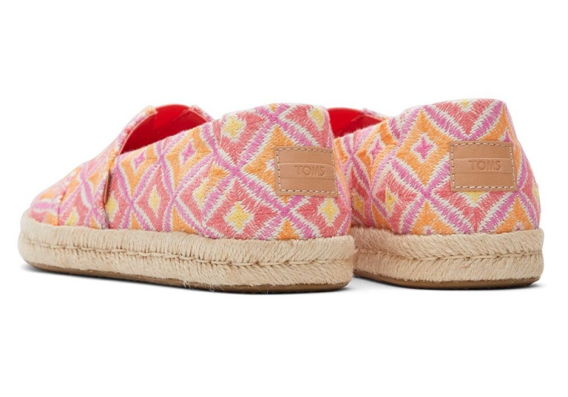 Espadryle Damskie Toms Rope 2.0 Geometric Różowe | 8146JFPVW