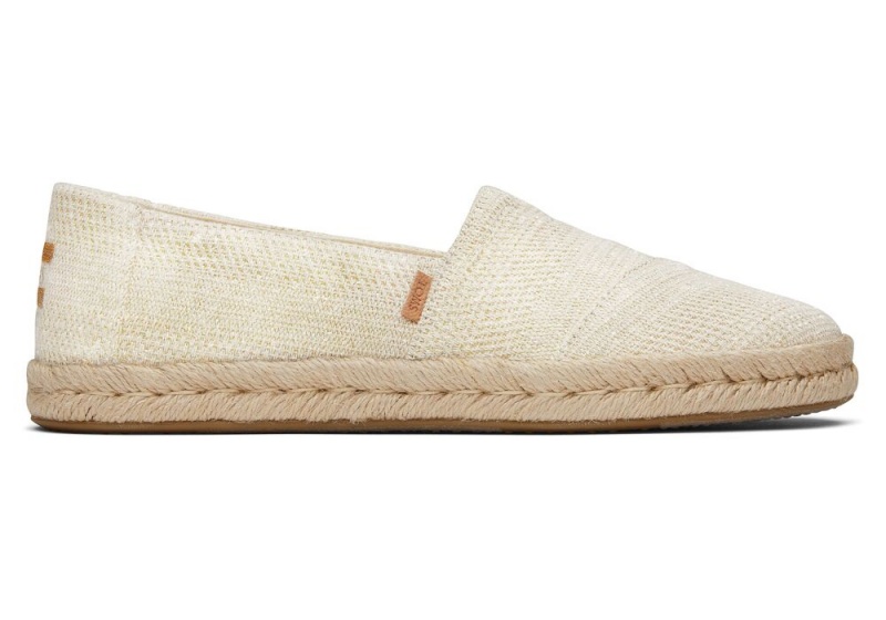 Espadryle Damskie Toms Rope 2.0 Metallic Beżowe Metal | 4678YZFRQ