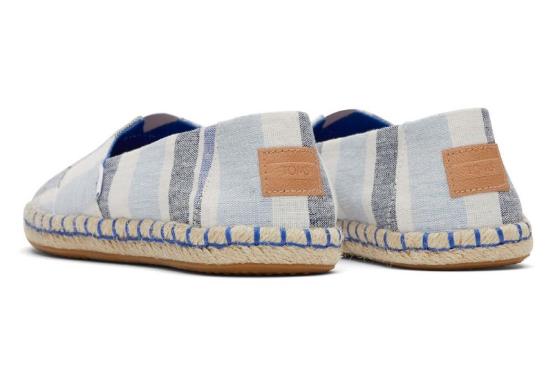 Espadryle Damskie Toms Rope Niebieskie Kolorowe | 5196VTBYU