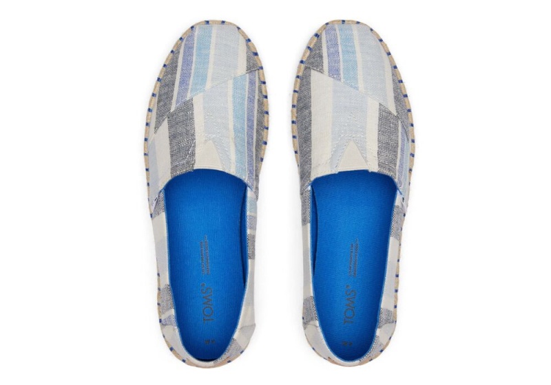 Espadryle Damskie Toms Rope Niebieskie Kolorowe | 5196VTBYU