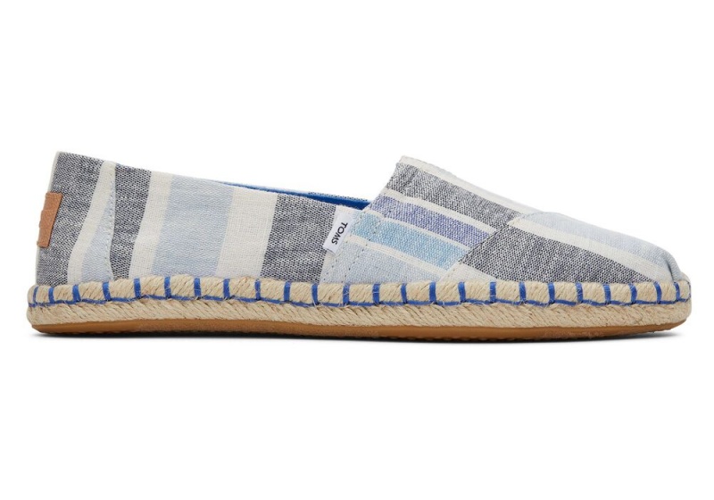 Espadryle Damskie Toms Rope Niebieskie Kolorowe | 5196VTBYU